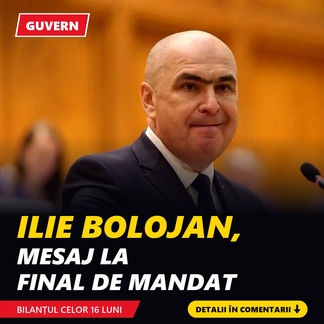 Ilie Bolojan, mesaj la final de mandat: bilanțul celor aproape 16 luni de guvernare