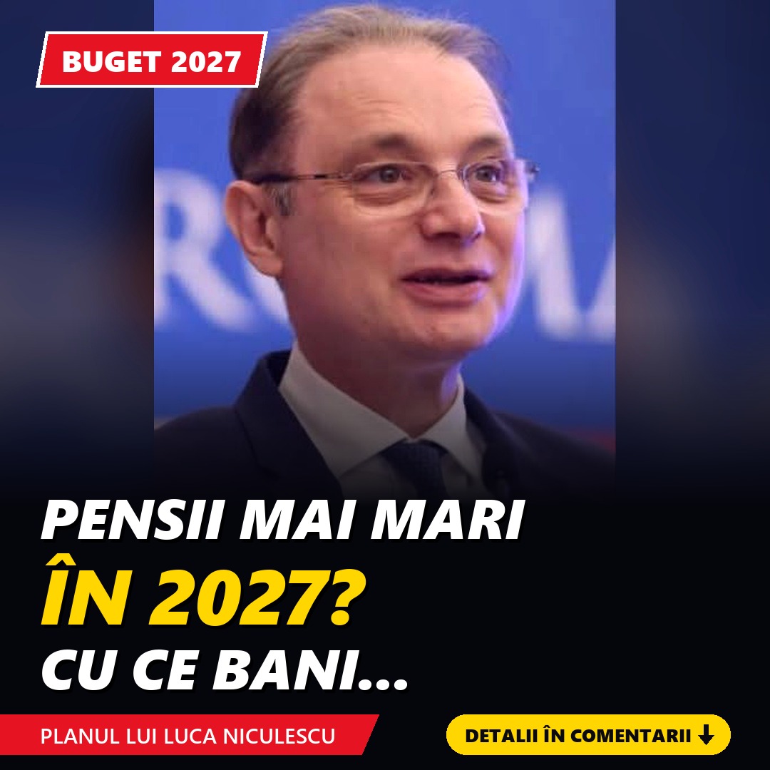 Pensii mai mari în 2027, dar cu ce bani? Planul lui Luca Niculescu: fonduri europene, colectare mai bună și deficit mai mic